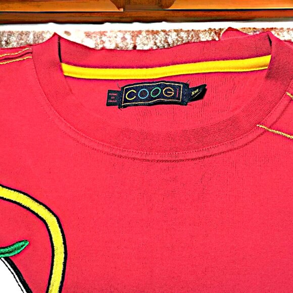 Vintage COOGI Y2K Red T-Shirt Men’s XXL Heavyweight Hip Hop Streetwear Authentic - Picture 2 of 16